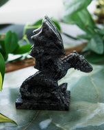 Larvakite Wyvern Crystal Carving