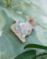 Flower Agate Cat Carving Crystal Carving