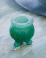 Green Aventurine Cauldron Crystal Carving