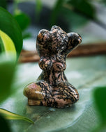 Posed Goddess Figure- Rhodonite