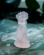 Rose Quartz Medusa Crystal Carving
