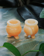 Honey Calcite Cauldron Crystal Carving