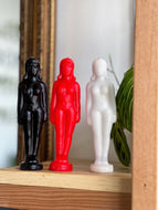 Female Body Candle (Black, Red, or White)
