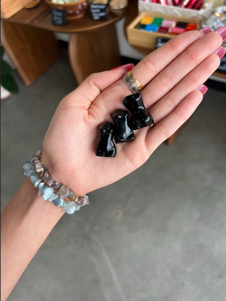 Black Obsidian Crystal Goddess Body - Extra Small