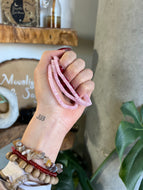 Rose Quartz Gemstone Bracelet - Small Beads