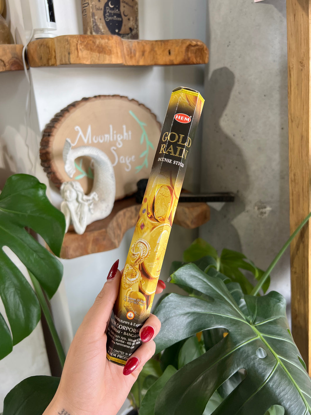 Gold Rain Incense Sticks HEM Brand