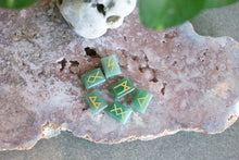 Load image into Gallery viewer, Green Aventurine Crystal Runes
