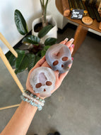 Druzy Agate Skull Crystal Carving
