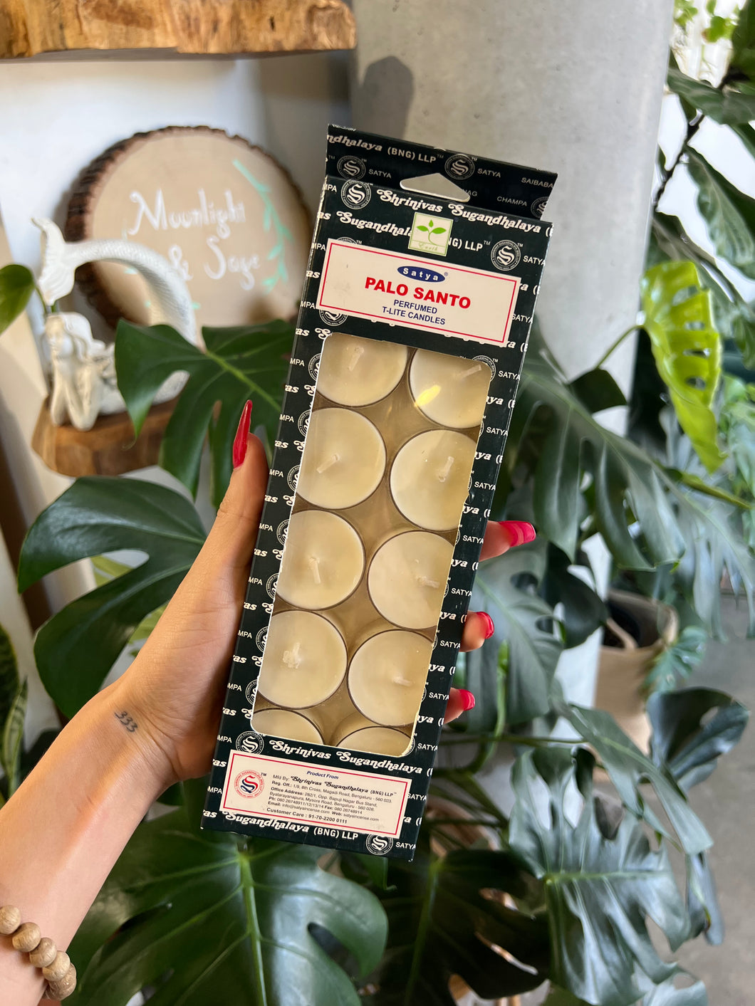 Palo Santo Perfumed Tea Light Candles Satya - (LOW IN STOCK)