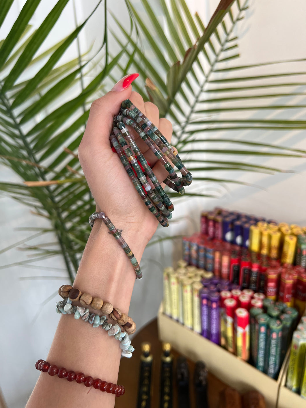 Ocean Jasper Gemstone Bracelet - Small Beads