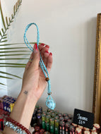 Blue Adjustable Macrame Crystal Cage Holder (tumble not included)