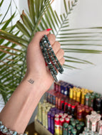 Moss Agate Gemstone Bracelet - Small Beads