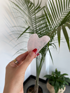Rose Quartz Gua Sha Crystal Carving