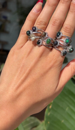 Ethiopian Opal Sterling Silver Adjustable Rings