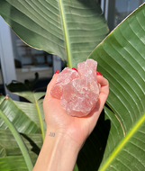 Raw Rose Quartz Medium