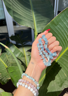 Aquamarine Crystal Chip Bracelet