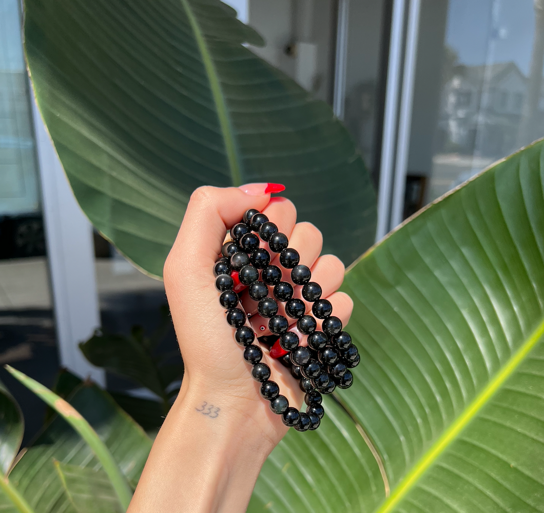 Black Obsidian Gemstone Bracelet