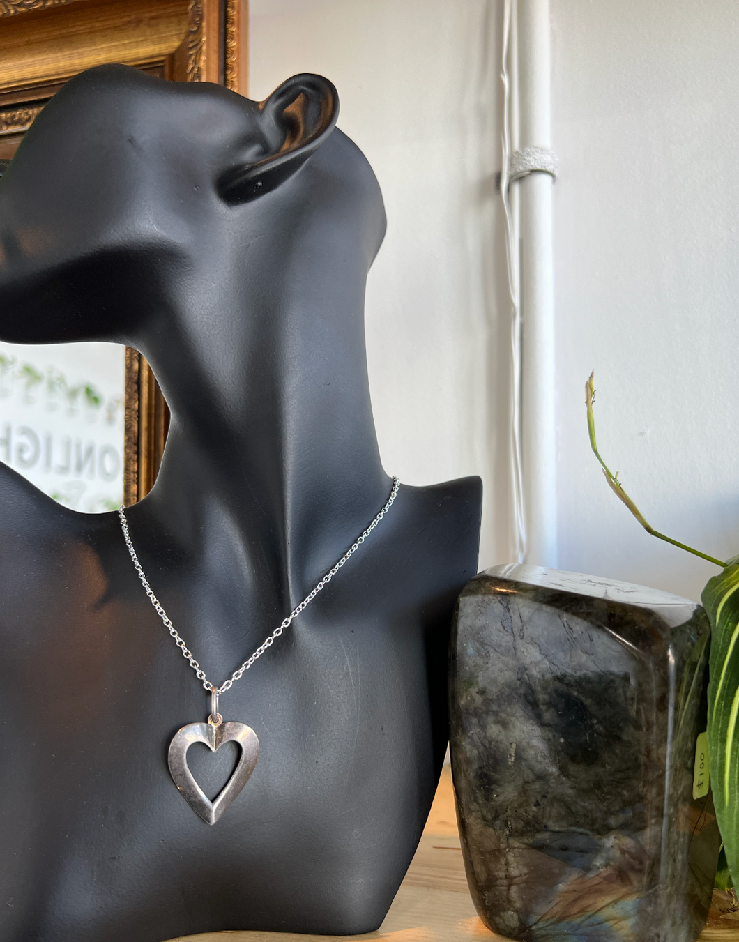 Antique Heart Cutout Pendant Necklace (ONLY 1 IN STOCK)