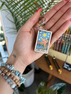 The Star Tarot Card Wooden Keychain
