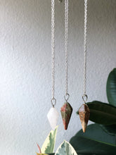 Load image into Gallery viewer, Unakite Jasper Pendulum + Pendulum Chain
