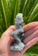 Labradorite Mermaid Crystal Carving