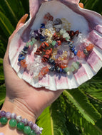 Chakra Chip Bracelet + Chakra Gemstone Bracelet