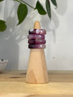 Purple Agate Crystal Ring